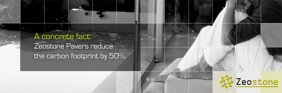 A concrete fact: Zeostone Pavers reduce the carbon footprint by 50%